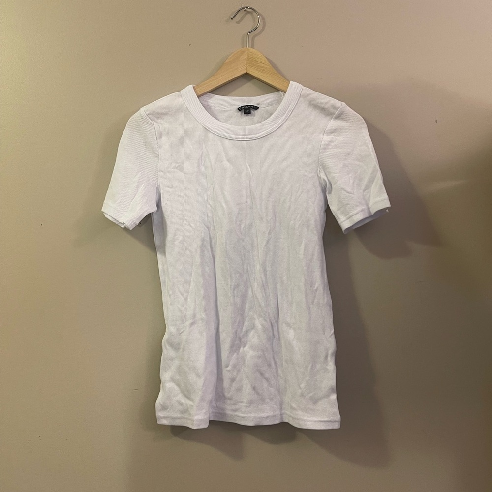 Tahari White Short Sleeve Tee